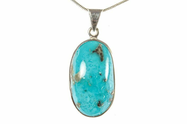 Persian Turquoise Pendant (Necklace) - Sterling Silver #279263